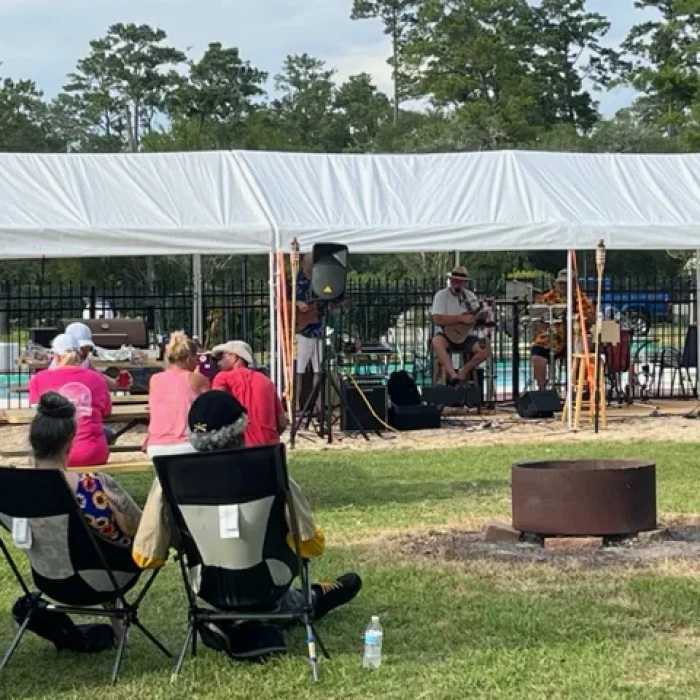 People enjoying themselves at Salt Bayou Kampground RV Park